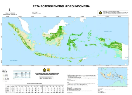 Peta Potensi Energi Hidro Indonesia 2020
